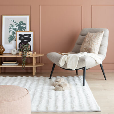 Kupla nukkamatto 160x230 cm valkoinen