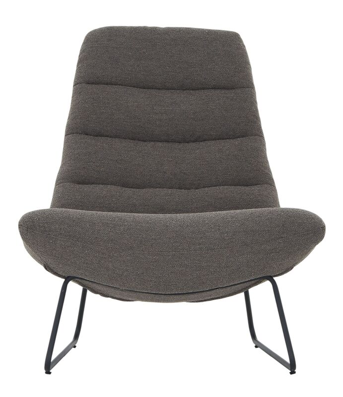 Mesi nojatuoli, taupe Monza 40, mustat jalat