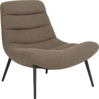 Mesi Lounge nojatuoli taupe Monza 40, mustat jalat