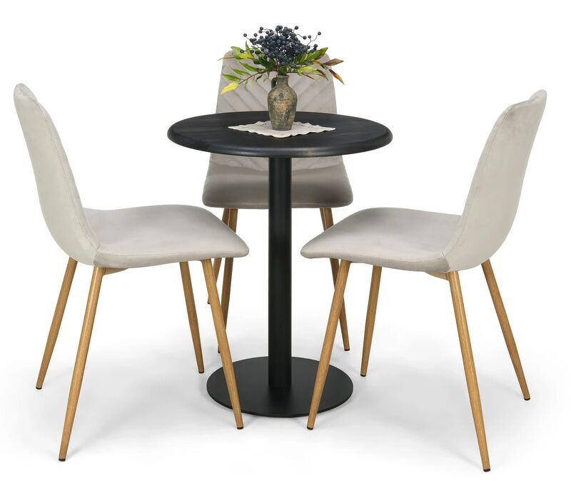 Cafe pyöreä ruokapöytä Ø60 cm musta