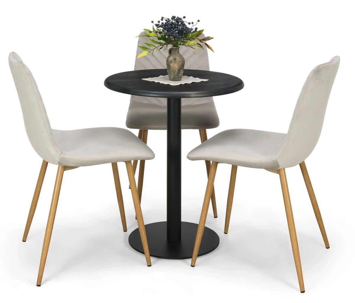 Cafe pyöreä ruokapöytä Ø60 cm musta