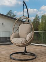 Rusko riipputuoli ja teline ruskea/beige