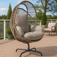 Rusko pyörivä nojatuoli ruskea/beige