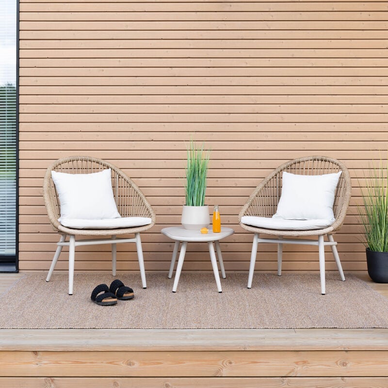 Kaisla parvekesetti ruskea/luonnonvalkoinen