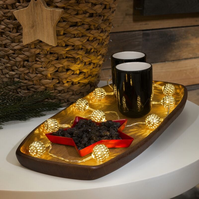 Konstsmide paristokäyttöinen koristevalosarja 10-osainen kulta