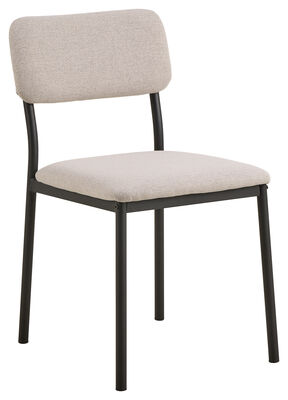 Edvin tuoli vaalea beige molis 20, mustat jalat