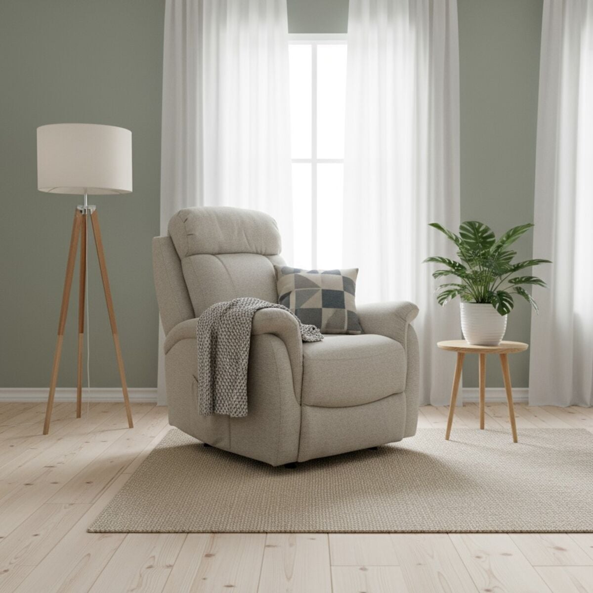 Rubin nousuavusteinen mekanismituoli beige Friday