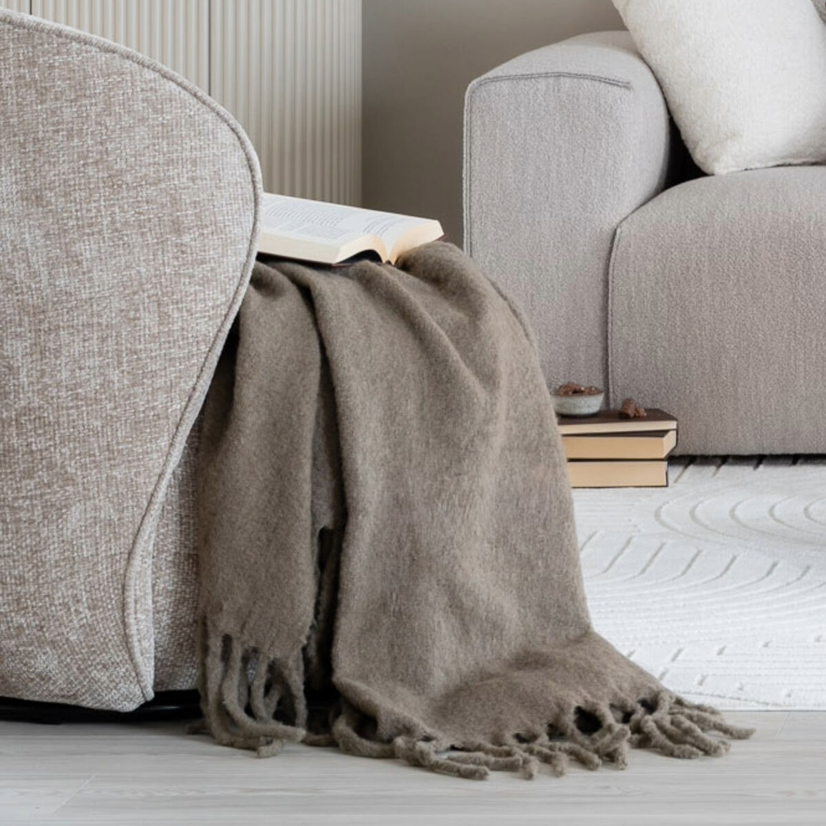 Luhta Laakso torkkupeitto 120X150 cm taupe