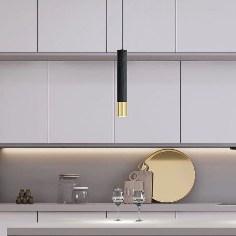 Grönlund Isle kattovalaisin musta puu/messinginvärinen puuosa