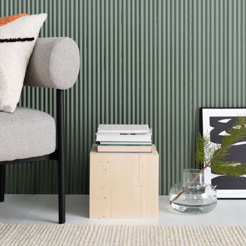 Palkki sisustuskuutio 25x27x27 cm