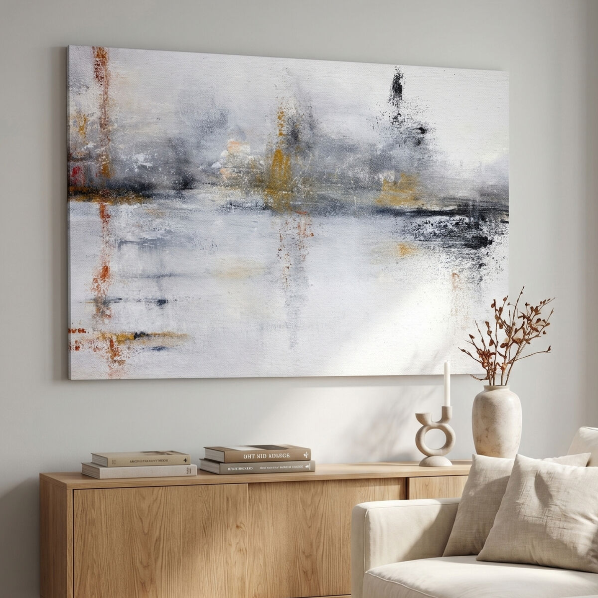 Abstrakti Canvas taulu 80x120 Cm Valkoinen Veke Abstrakti Canvas taulu 80x120 Cm Valkoinen Veke