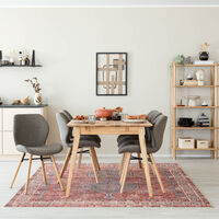 Koto-Keto 6-hengen ruokailuryhmä öljytty tammi/taupe Monza 40