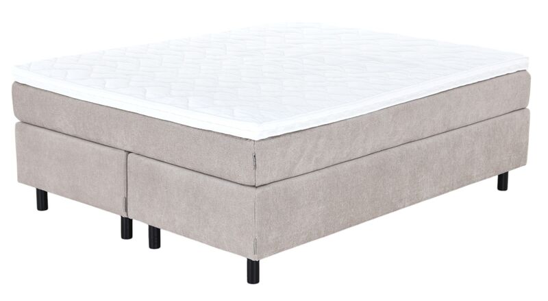 Unia kulta jenkkisänkypaketti 160x200 L beige, Unia relax 7cm, Pyöreä musta 14cm