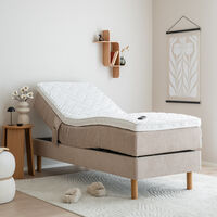 Unia kulta moottorisänkypaketti 80x200 L beige, Unia Pronssi 5cm, Pyöreä öljytty