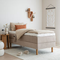 Unia kulta moottorisänkypaketti 80x200 L beige, Unia Pronssi 5cm, Pyöreä öljytty