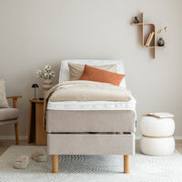 Unia kulta moottorisänkypaketti 80x200 L beige, Unia Pronssi 5cm, Pyöreä öljytty