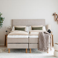 Unia kulta moottorisänkypaketti 160x200 XL beige, Unia relax 7cm, Pyöreä öljytty jalka