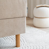 Unia kulta moottorisänkypaketti 160x200 XL beige, Unia relax 7cm, Pyöreä öljytty jalka