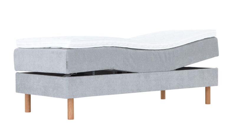 Unia kulta moottorisänkypaketti 80x200 L v.harmaa, Unia relax 7cm, Pyöreä öljytt