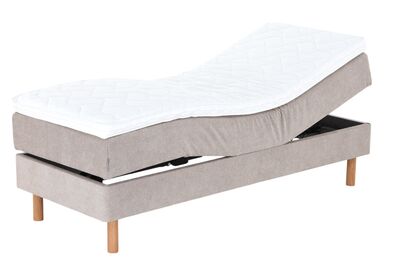 Unia kulta moottorisänkypaketti 90x200 XL v.harmaa, Unia relax 7cm, Pyöreä musta