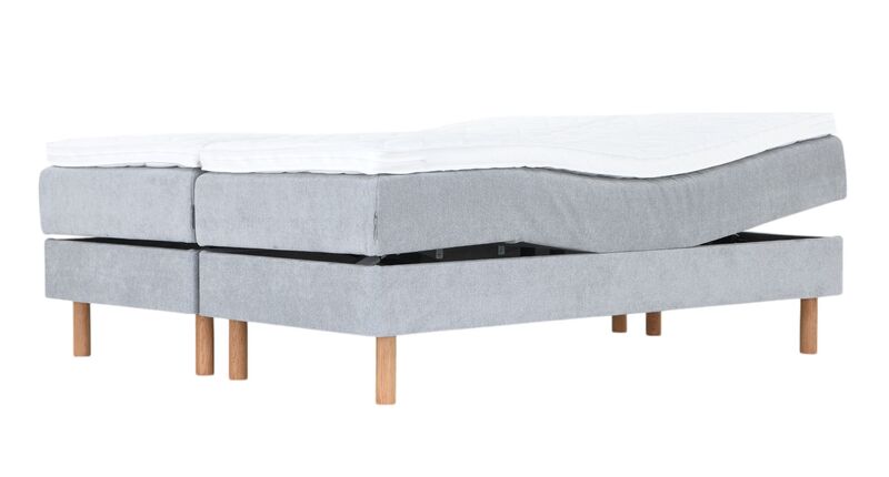 Unia kulta moottorisänkypaketti 160x200 L/XL v.harmaa, Unia relax 7cm, Pyöreä öl