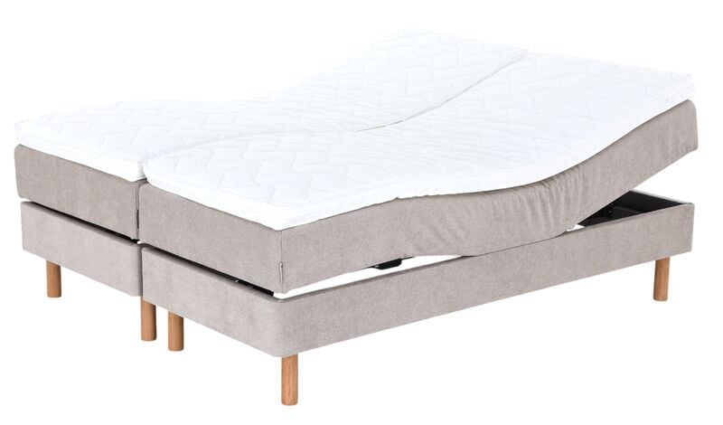 Unia kulta moottorisänkypaketti 160x200 L/XL beige, Unia relax 7cm, Pyöreä öljyt