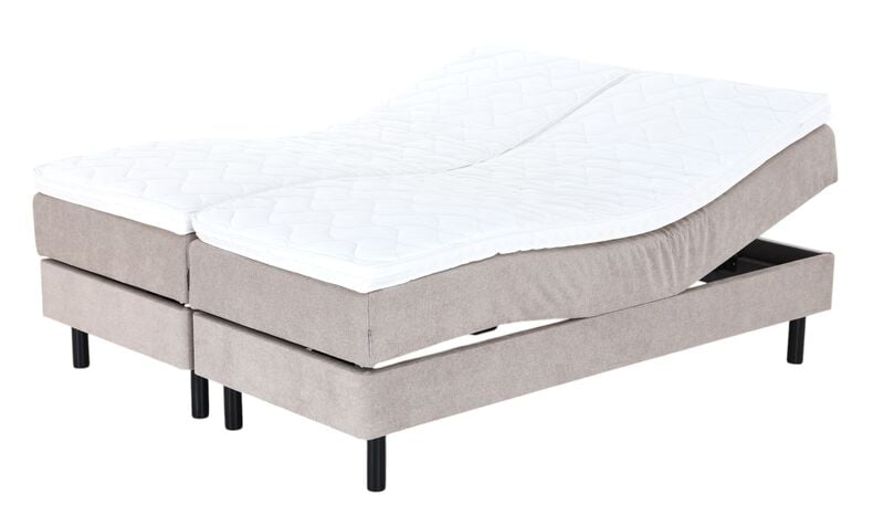 Unia kulta moottorisänkypaketti 160x200 L/XL beige, Unia relax 7cm, Pyöreä musta