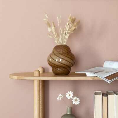 Askel hyllylevy pyöreällä päädyllä 100x35 savutammi