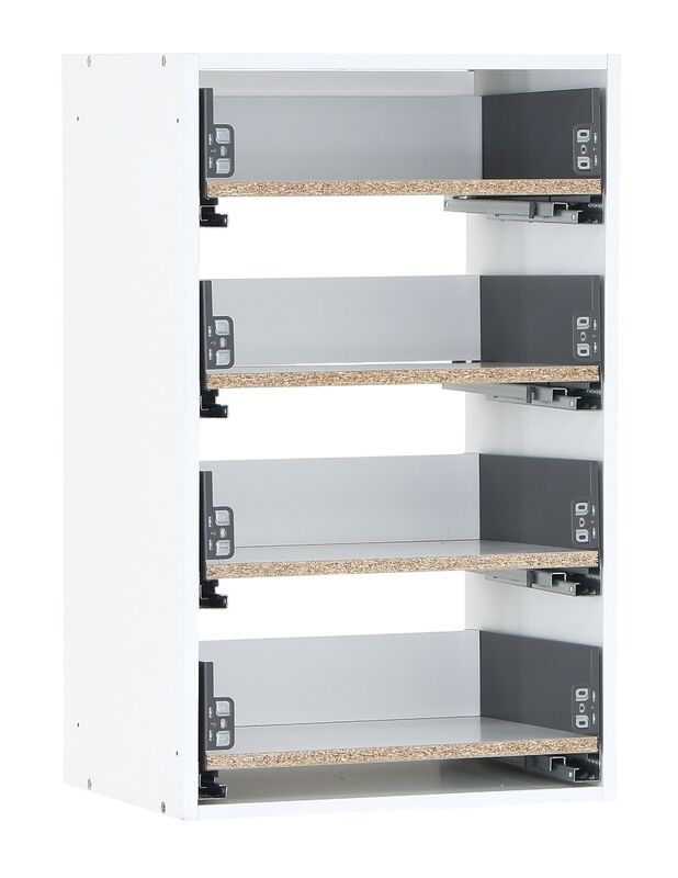 Kokoa runko push-open/ pure laatikoilla 50x80 cm valkoinen
