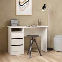 Funktion työpöytä 3-laatikolla valkoinen