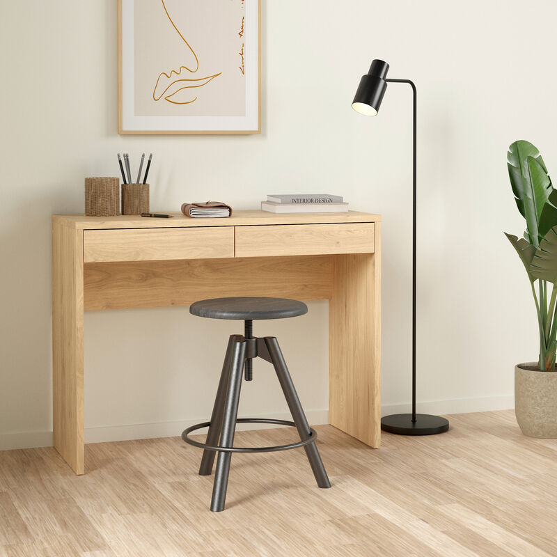 Funktion työpöytä 2-laatikolla, tammi