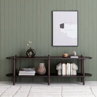 Askel tammi korkea tv-taso 165x35x53,5 cm pyöreällä päädyllä savutammi