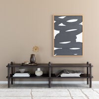 Askel tammi matala tv-taso 138x35x38 cm suoralla päädyllä savutammi