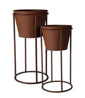 Rustiikki kukkateline 2 kpl setti ruskea