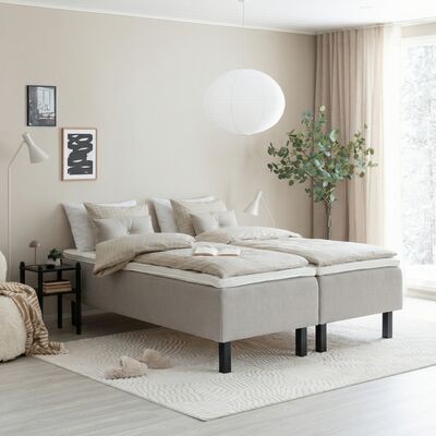 Unia Hotel Plus runkopatjasänky 160x200 cm hiekka, ilman petauspatjaa, mustat