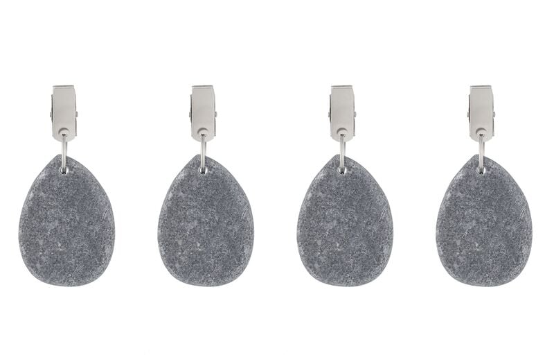 4Living pöytäliinan soikeat tuulipainot 4 kpl musta