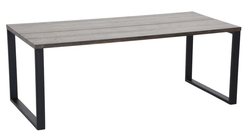 Manner tammi lankkupöytä 195x90 cm savutammi/musta