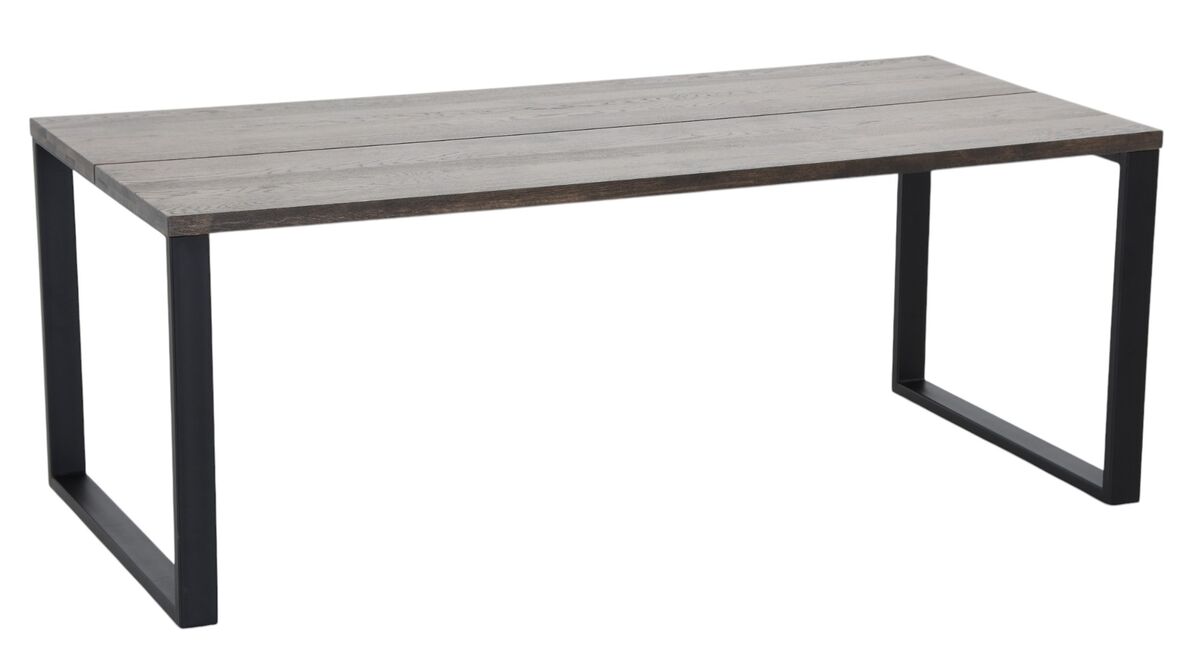 Manner tammi lankkupöytä 195x90 cm savutammi/musta