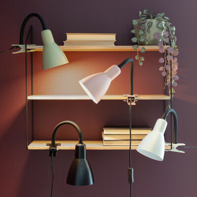 Keiju klipsivalaisin vaaleanpunainen