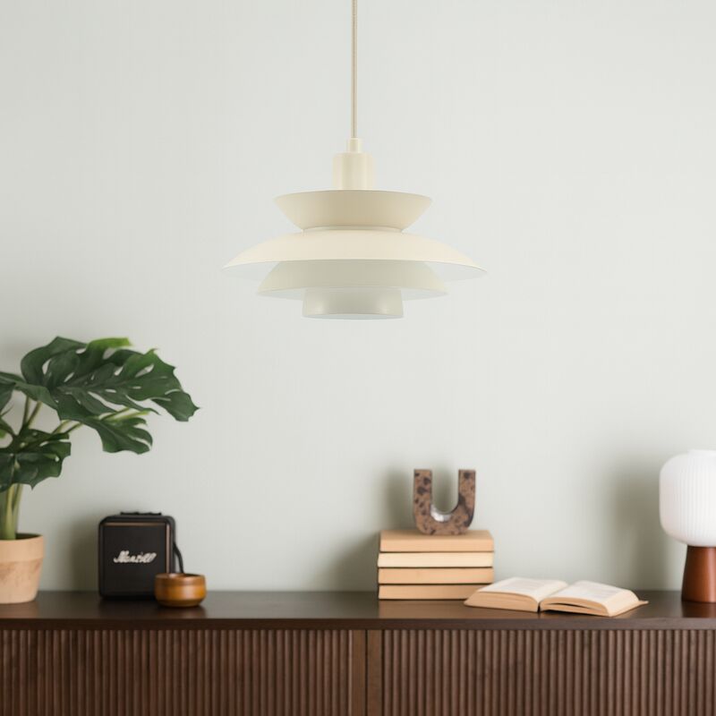 Kastanja riippuvalaisin 30 cm vaalea beige-valkoinen