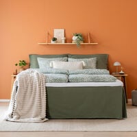 Linni pellava look helmalakana 120x200+45 cm oliivin vihreä