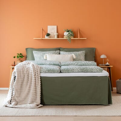 Linni pellava look helmalakana 120x200+45 cm hiekka