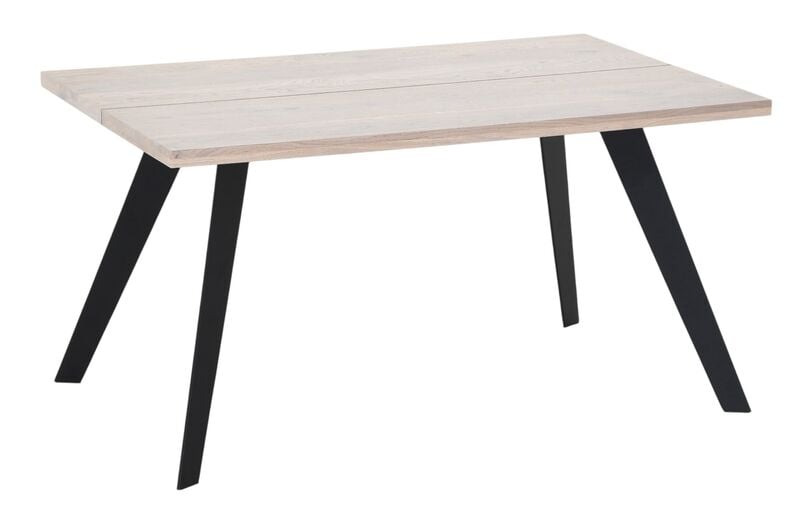 Sling tammi lankkupöytä 140x90 cm valkolakattu tammi/musta
