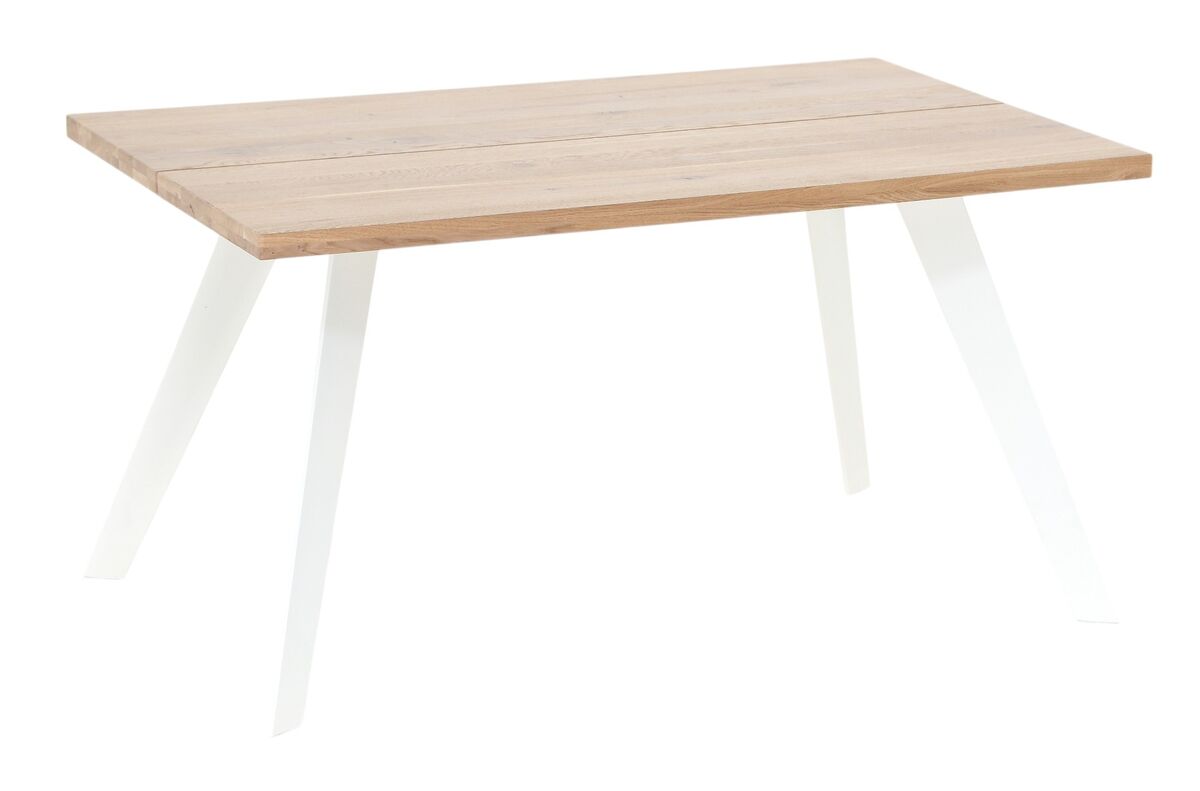 Sling tammi lankkupöytä 140x90 cm lakattu tammi/valkoinen