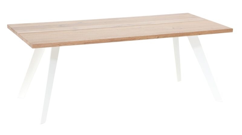 Sling tammi lankkupöytä 195x90 cm lakattu tammi/valkoinen