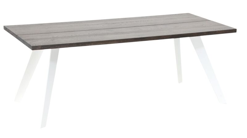 Sling tammi lankkupöytä 195x90 cm savutammi/valkoinen