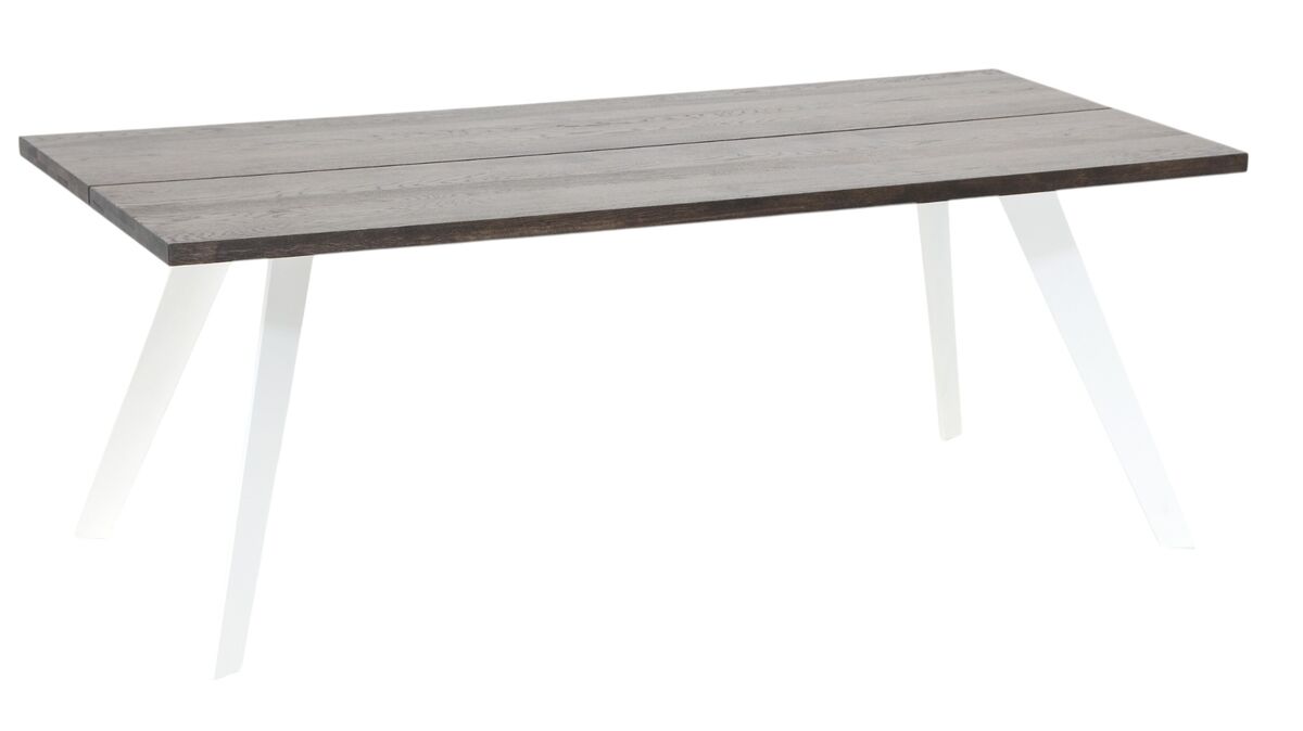 Sling tammi lankkupöytä 195x90 cm savutammi/valkoinen