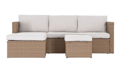 Oakland divaanisohva ja sohvapöytä tummanharmaa