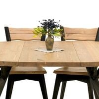 Lana pyöreän pöydän jatkopala 45x115 cm ja mekanismi antiikkipetsattu