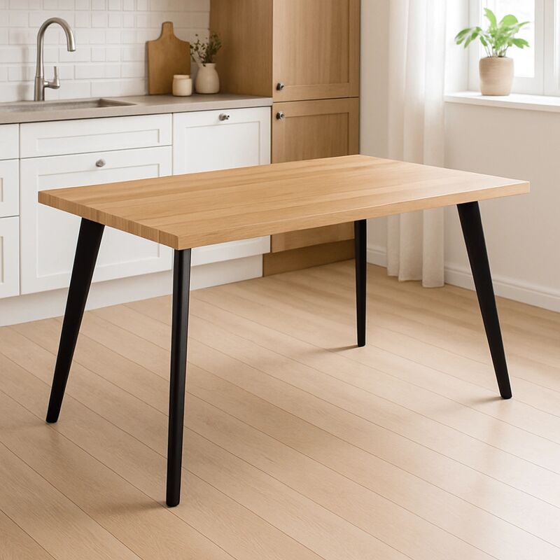 East ruokapöytä 140x80 cm tammi/musta